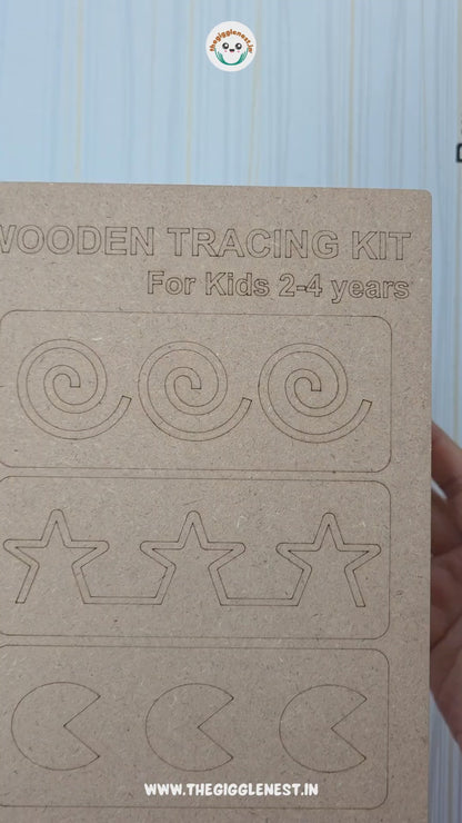 Educational Wood Handwriting Stencil Set With Box (25 piece)
